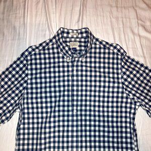 J. Crew blue and white gingham button-down